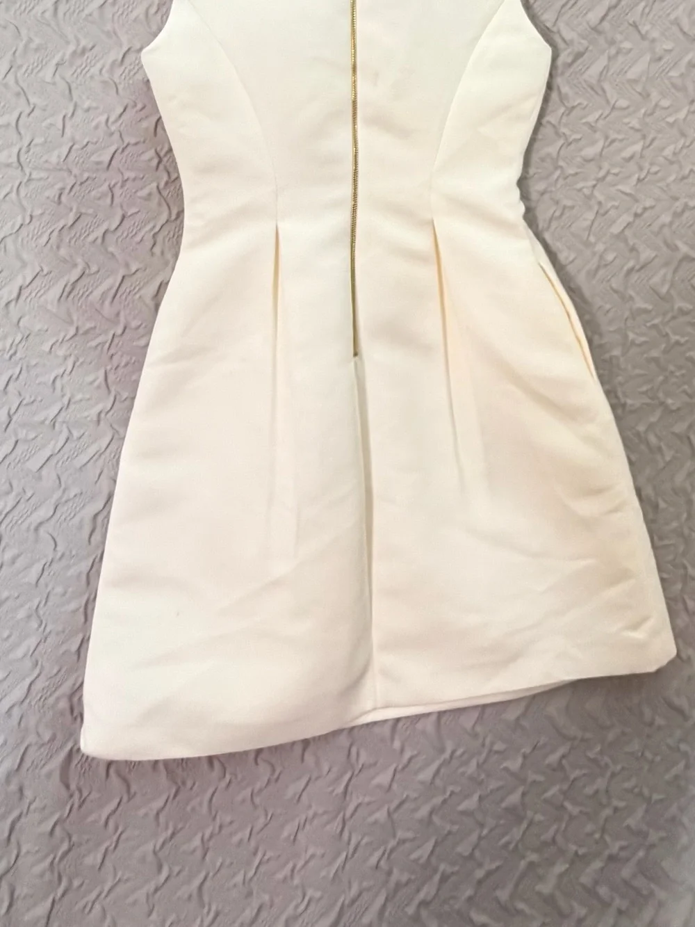 Kate Spade New York Embellished Structured Fit Flare Dress Cream NWT Size 0